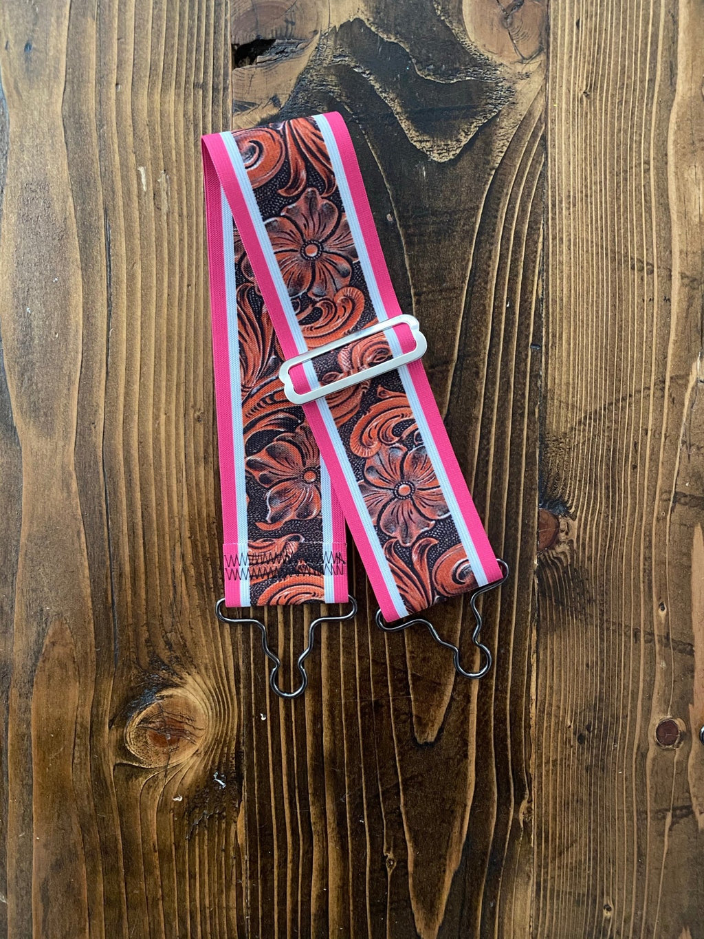 Pink and tooled leather - Turn'n & Burn'n Straps